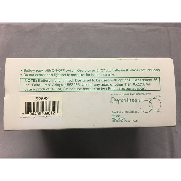 Department 56 Village "Frosty Light Sprays" Set of Two 2C Batteries Need #52682 - Picture 4 of 5